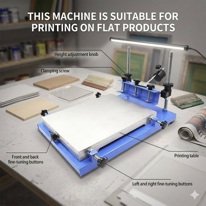 Manual Screen Printing Table Small Manual Silk Screen Printer Tempered Glass Flat Screen Printing Machine