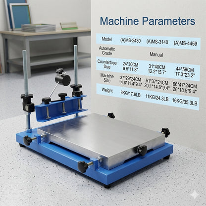 Manual Screen Printing Table Small Manual Silk Screen Printer Tempered Glass Flat Screen Printing Machine
