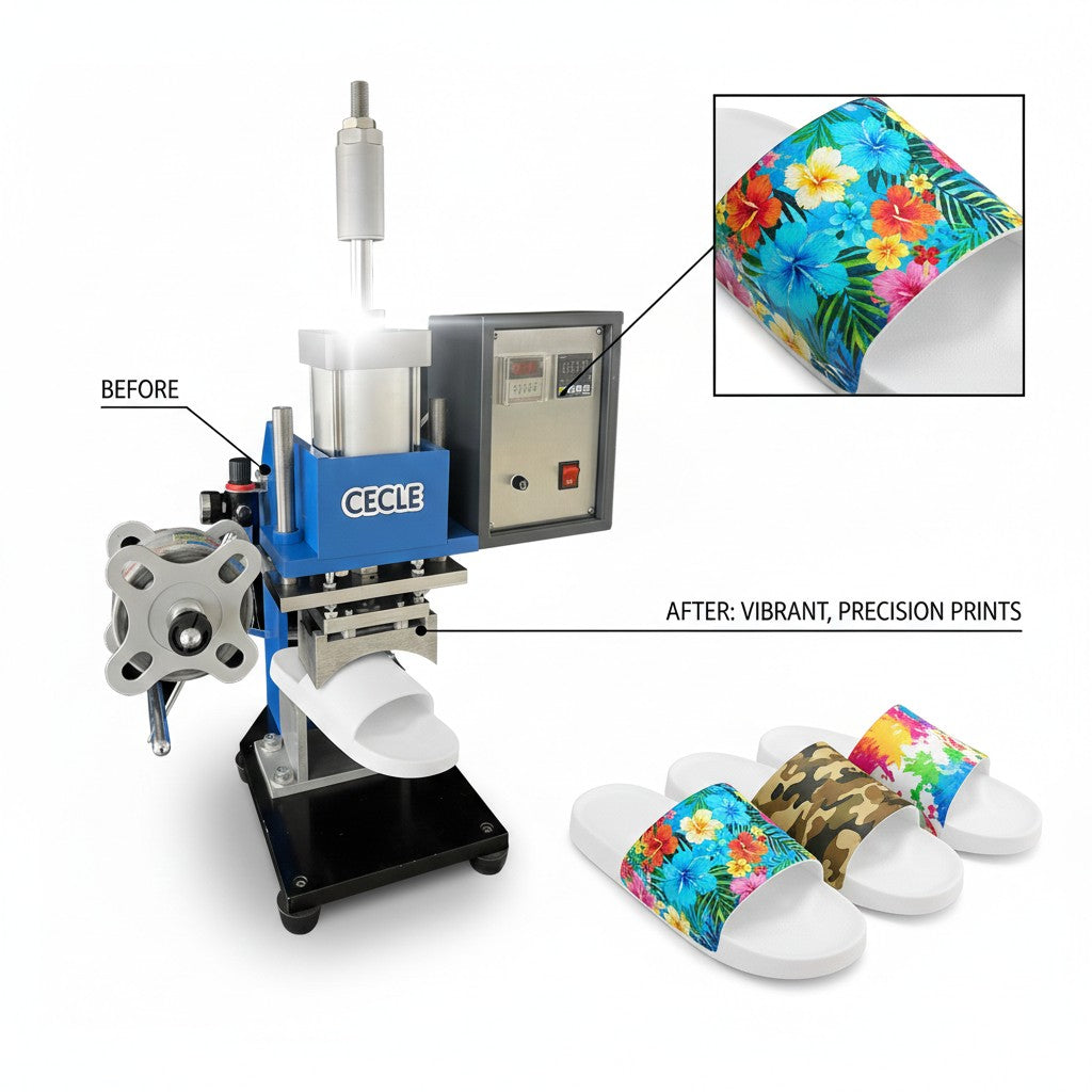 THS-210 heat transfer machine for slippers upper, flip flop printing machine, slipper surface heat transfer machine