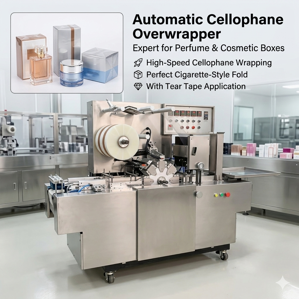Automatic  cellophane wrapping machine Packaging Type Cartons,case,Film,box Driven Type Electric Packaging Material Plastic
