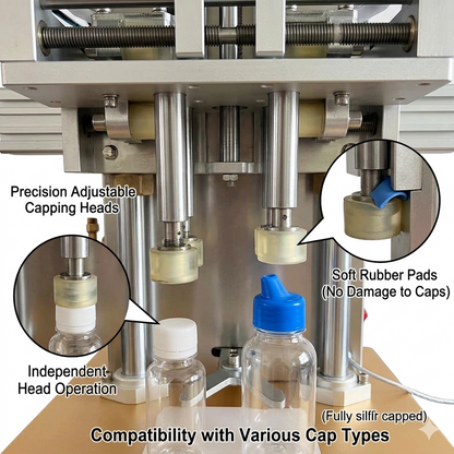 SGJ-80 electric and pneumatic plastic bottle capping machine, water bottle capping machine