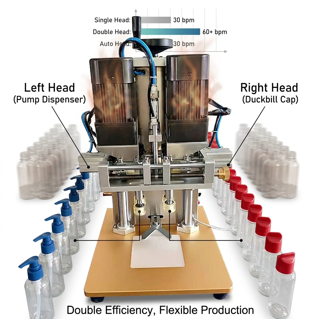 SGJ-80 electric and pneumatic plastic bottle capping machine, water bottle capping machine