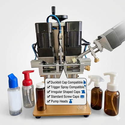 SGJ-80 electric and pneumatic plastic bottle capping machine, water bottle capping machine