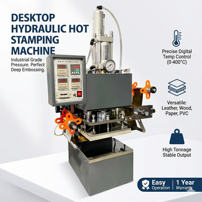 Hot foil stamping machine, desktop bronzing machine for plastic/paper/leather, tabletop weeding invitation printing machine