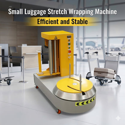 LP600S Small Airport Luggage Stretch Wrapping Packing Wrapper Machine, Baggage Stretch Wrapping Machine