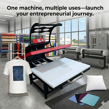 Prensa térmica manual 80*100cm para sublimação, máquina de prensa térmica para camisetas de grande formato