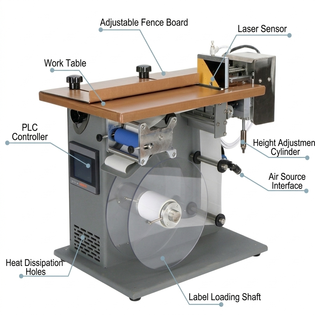 Desktop Semi-Auto Flat Surface Labeling Machine for Small Business | Versatile Box & Package Labeler