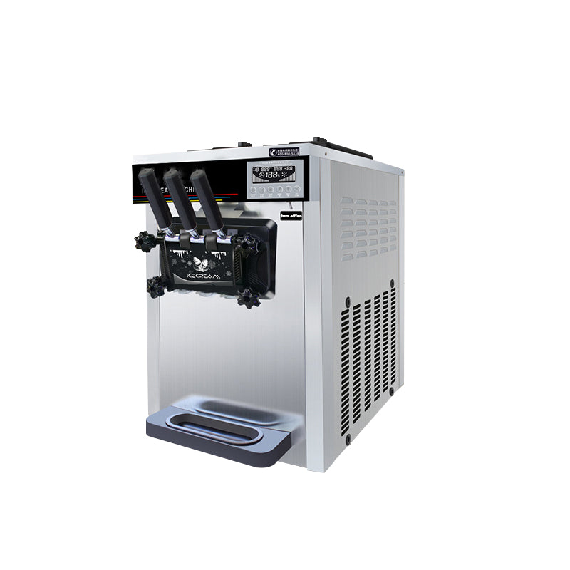 High Efficiency Desktop Soft Serve Machine, 3 Flavors, Stainless Steel for Cafes & Restaurants