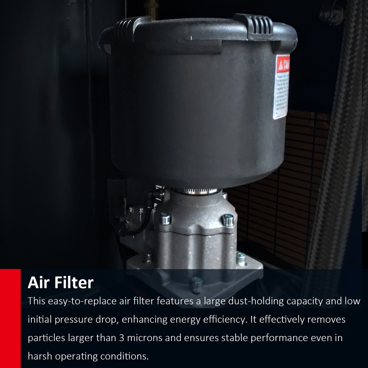 30HP Rotary Screw Air Compressor, 123CFM, 125PSI, 460V 3PHASE 60HZ, Fixed Speed Compressor, Industrial-Grade, Heavy Duty Air Compressed System