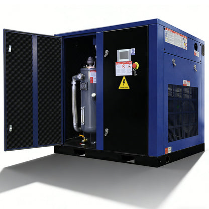 50HP Rotary Screw Air Compressor, 219CFM, 125PSI, 460V 3PHASE 60HZ, Fixed Speed Compressor, Industrial-Grade, Heavy Duty Air Compressed System