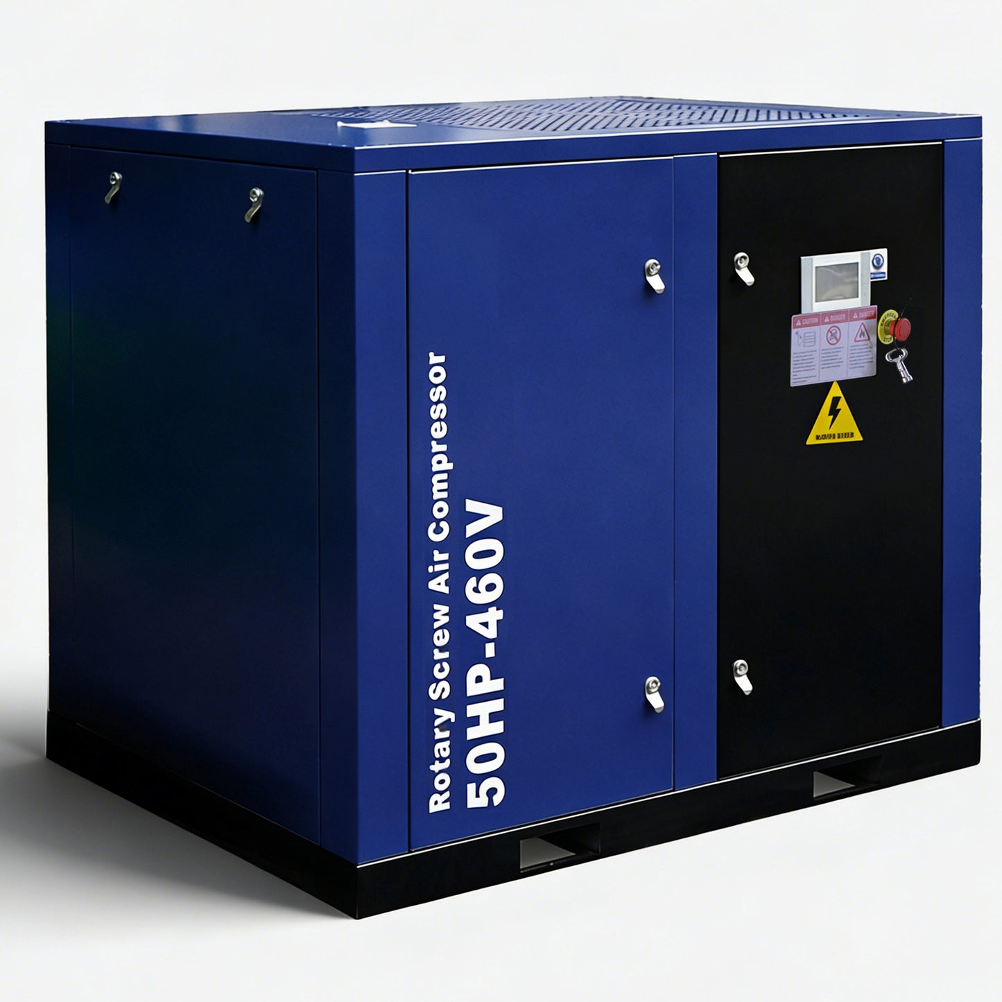 50HP Rotary Screw Air Compressor, 219CFM, 125PSI, 460V 3PHASE 60HZ, Fixed Speed Compressor, Industrial-Grade, Heavy Duty Air Compressed System