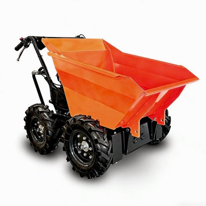 660 lb. Loading Capacity Wheel Barrow, Gas Powered Dumper Garden Cart, , Briggs CR950, 208cc 6.5HP, 3F+1R Gearbox, Four-Wheel Drive