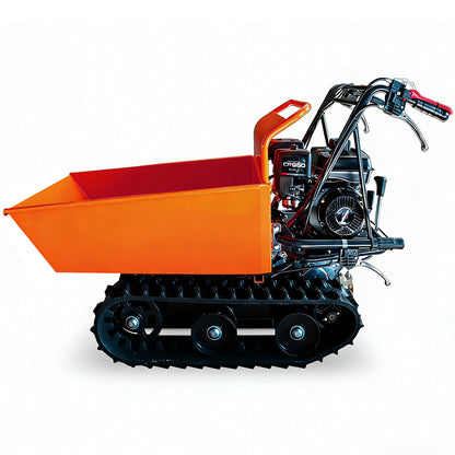 660 lb. Loading Capacity Track Barrow, Gas Powered, Welded Bucket, , Briggs & Stratton CR950,208cc 6.5HP, 3F+1R