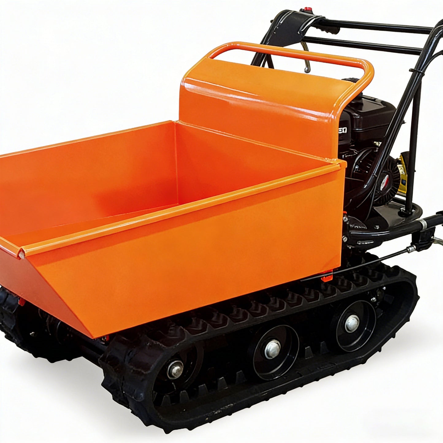 660 lb. Loading Capacity Track Barrow, Gas Powered, Welded Bucket, , Briggs & Stratton CR950,208cc 6.5HP, 3F+1R