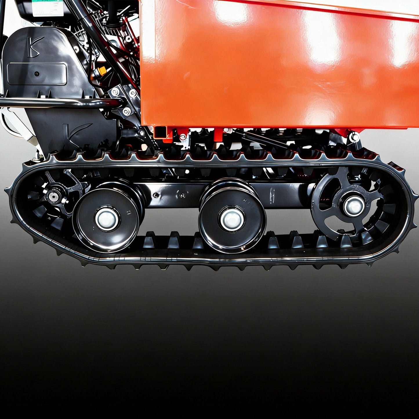 660 lb. Loading Capacity Track Barrow, Gas Powered, Welded Bucket, , Briggs & Stratton CR950,208cc 6.5HP, 3F+1R