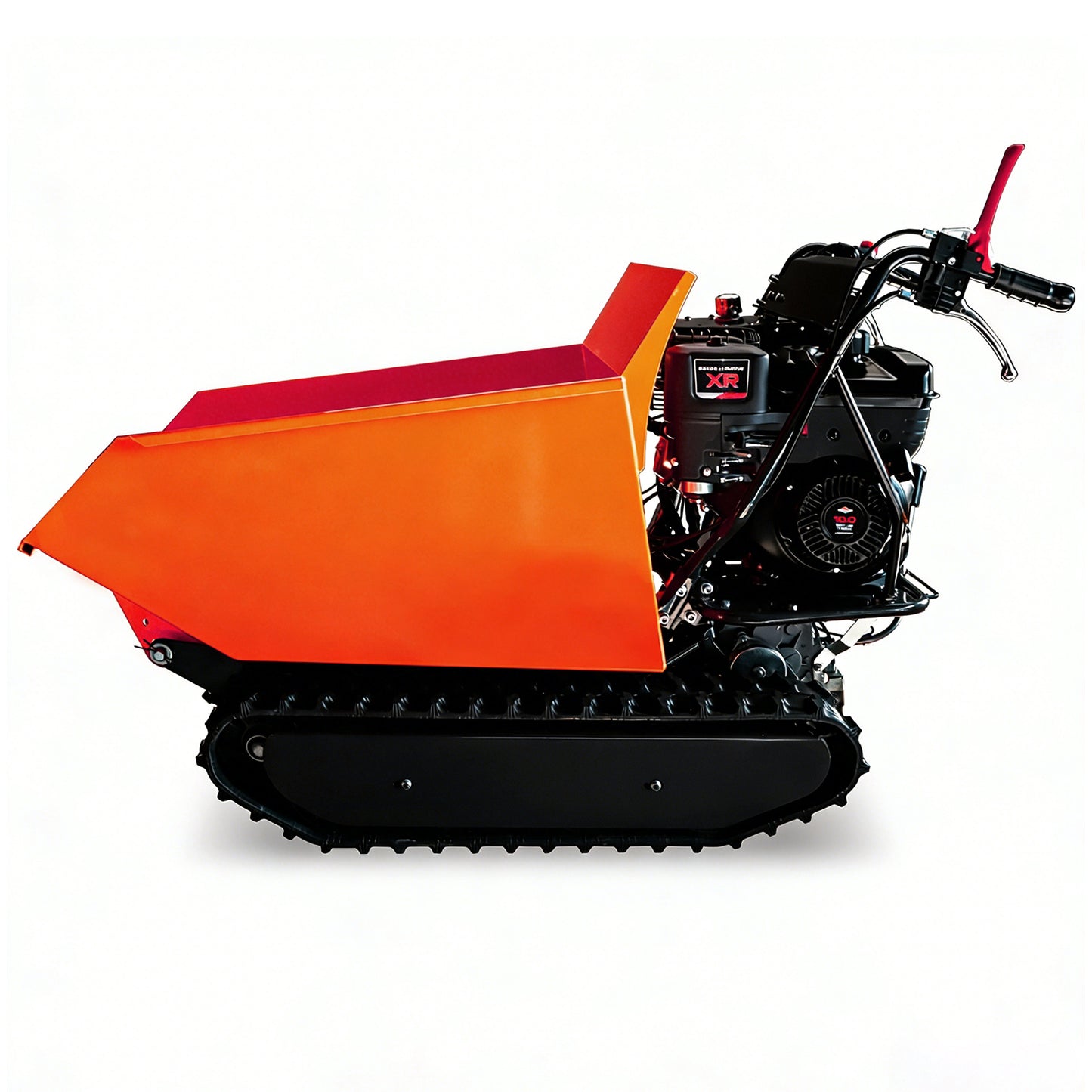 1100 lbs Loading Capacity Track Barrow with Hydraulic Assist, Gas Powered, Briggs XR1450,306cc 10HP, 3F+1R Gearbox