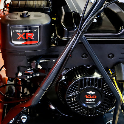 1100 lbs Loading Capacity Track Barrow with Hydraulic Assist, Gas Powered, Briggs XR1450,306cc 10HP, 3F+1R Gearbox