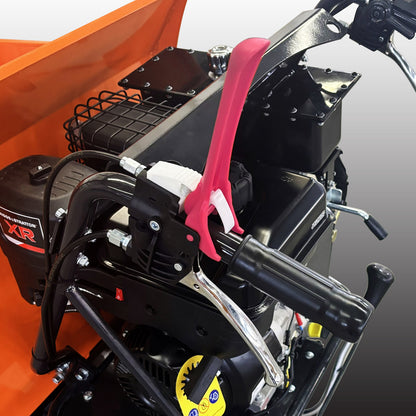 1100 lbs Loading Capacity Track Barrow with Hydraulic Assist, Gas Powered, Briggs XR1450,306cc 10HP, 3F+1R Gearbox