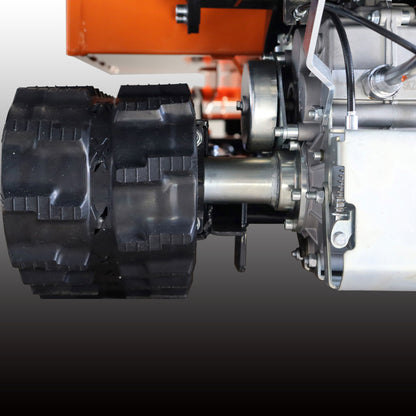 1100 lbs Loading Capacity Track Barrow with Hydraulic Assist, Gas Powered, Briggs XR1450,306cc 10HP, 3F+1R Gearbox