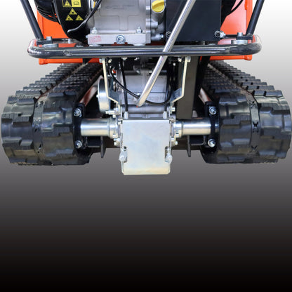 1100 lbs Loading Capacity Track Barrow with Hydraulic Assist, Gas Powered, Briggs XR1450,306cc 10HP, 3F+1R Gearbox