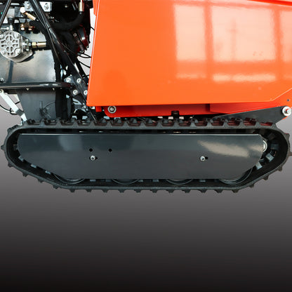 1100 lbs Loading Capacity Track Barrow with Hydraulic Assist, Gas Powered, Briggs XR1450,306cc 10HP, 3F+1R Gearbox
