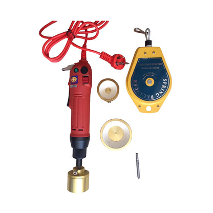 Handheld Electric Bottle Capping Machine with Spring Balancer | Plastic Screw Cap Tightener