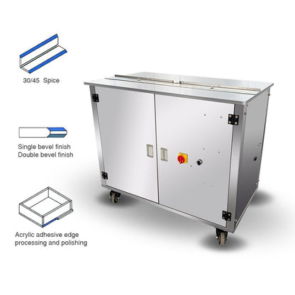 Acrylic Edge Polishing Grinding Trimming Machines 60Degree Automatic Acrylic Chamfering Machine