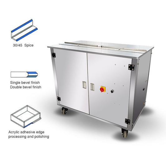 Acrylic Edge Polishing Grinding Trimming Machines 60Degree Automatic Acrylic Chamfering Machine