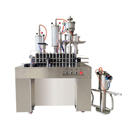 AF - 1600A 4 in 1 Semi automatic aerosol filling machine for automotive beauty and maintenance products, air fresheners, insecticides, disinfectants, fire extinguishers, etc.