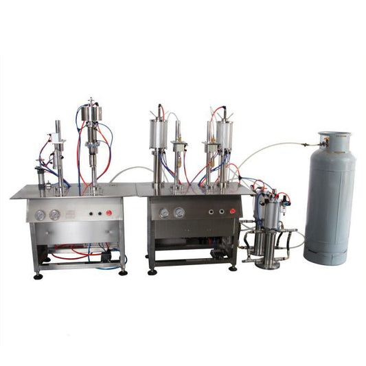 AF - 1600D Semi automatic aerosol filling machine for butane gas stove or portable butane stove gas caniser
