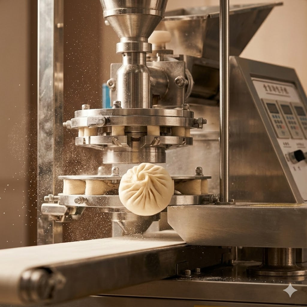 Macchina automatica per panini rotondi al vapore ad alta resa