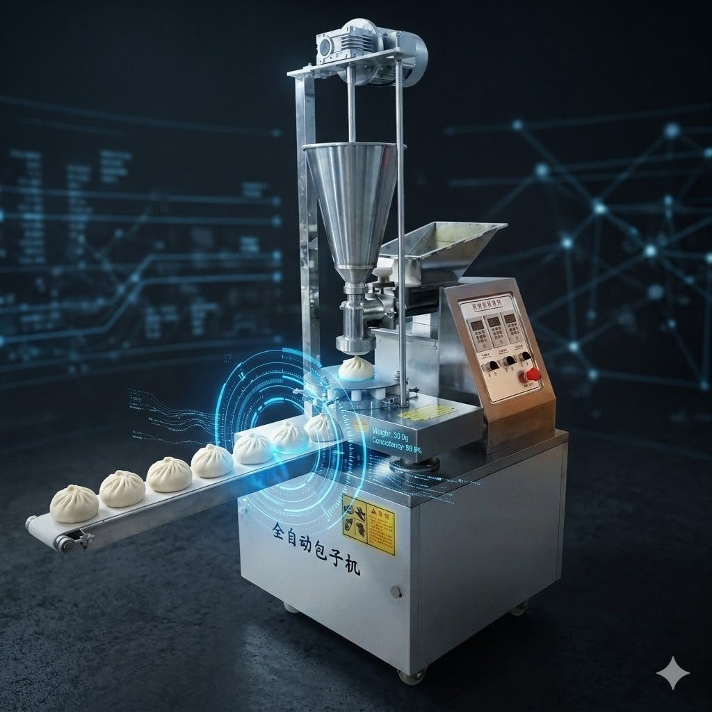 Macchina automatica per panini rotondi al vapore ad alta resa