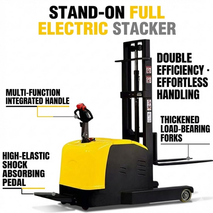 Full electric forklift stand-on electric lifting stacker Hydraulic Pallet Full Electric Stacker