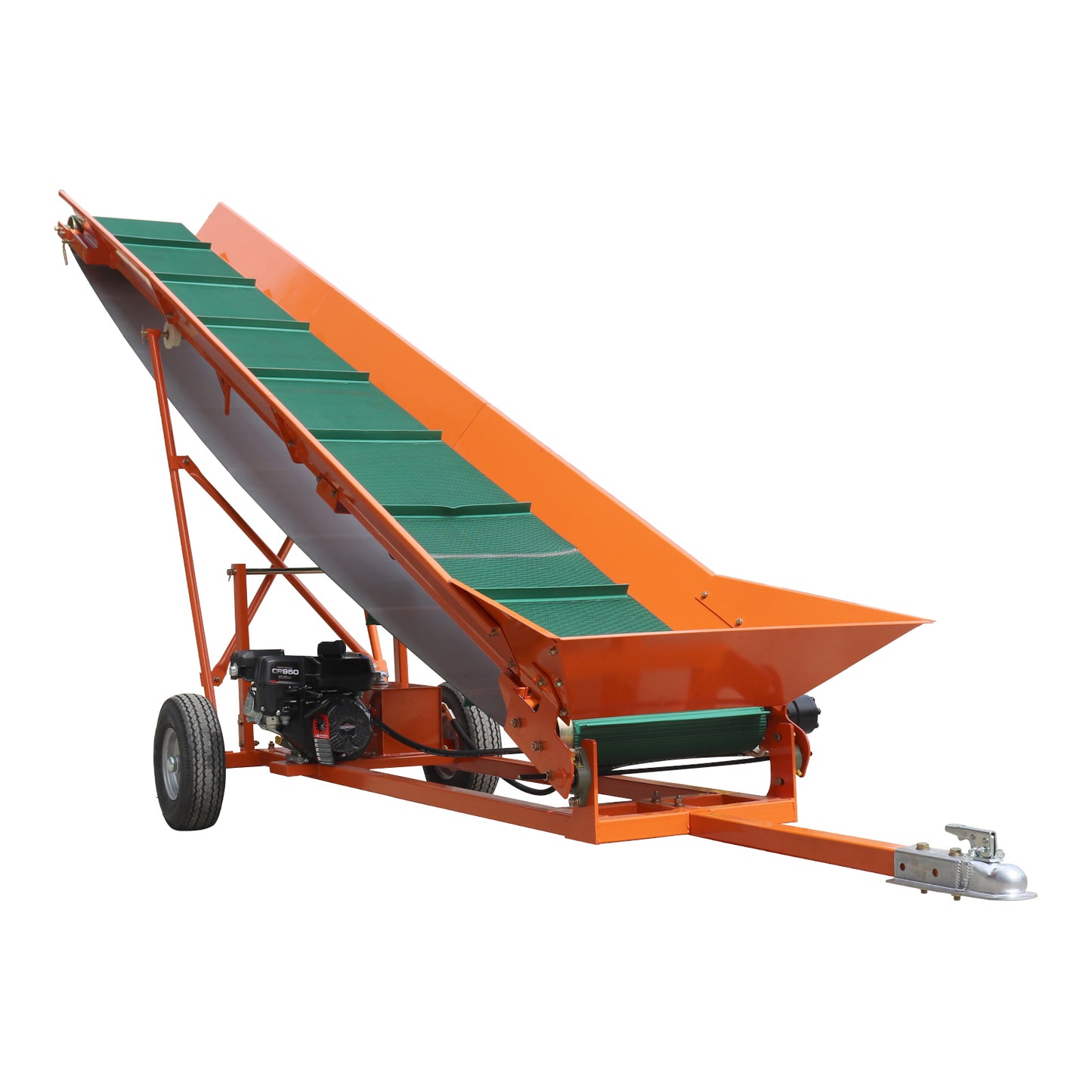 Firewood Conveyor with B&S Engine 6.5HP 208cc Gasoline Powered 19.7" Width PVC Belt Wood Conveyor