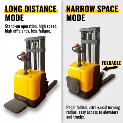 Full electric forklift stand-on electric lifting stacker Hydraulic Pallet Full Electric Stacker