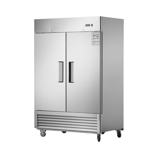 54"W Commercial Freezer 2 Section 2 Solid Door Stainless Steel Reach-in 42.2 Cu.ft.