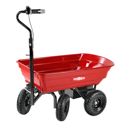 Four-wheeled electric cart 24V 180W lead-acid battery 264 lbs Electric wheelbarrow  75L electric garden cart