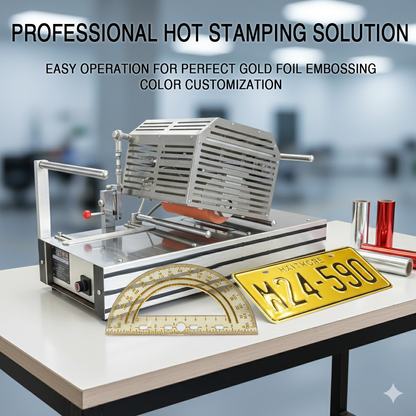 Car license plate hot foil stamping machine, continuous plate printing machine