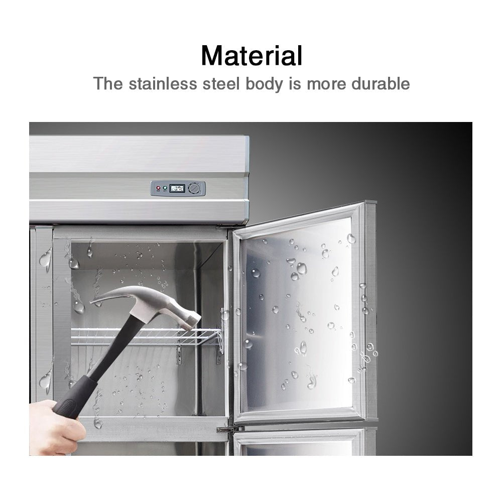 Commercial 30“W Four - door Stainless Steel Reach - In Freezer 28 cu.ft.