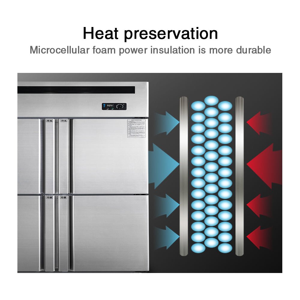 Commercial 30“W Four - door Stainless Steel Reach - In Freezer 28 cu.ft.