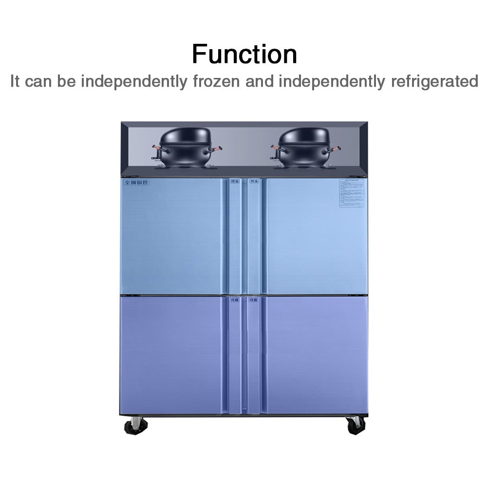 Commercial 30“W Four - door Stainless Steel Reach - In Freezer 28 cu.ft.