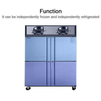 Commercial 30“W Four - door Stainless Steel Reach - In Freezer 28 cu.ft.