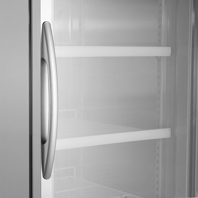 Commercial Refrigerator Single Glass Door Stainless Steel 27"W 18.68 Cu.ft.
