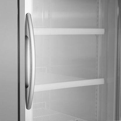 Commercial Refrigerator Single Glass Door Stainless Steel 27"W 18.68 Cu.ft.