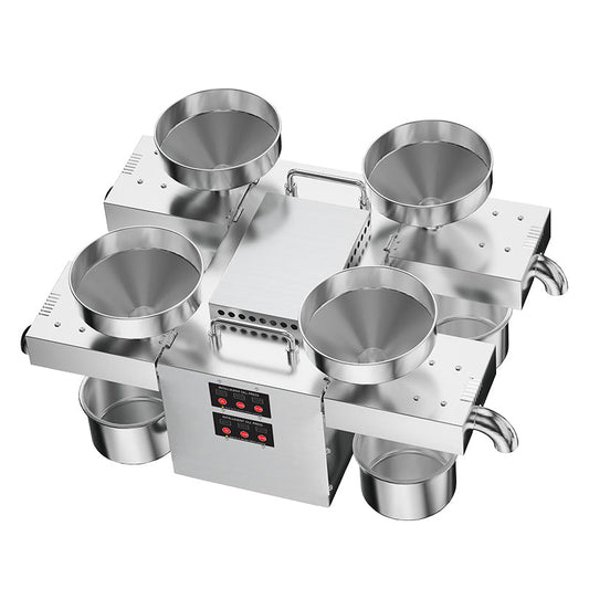 Commercial small portable 4 - head oil press for household use