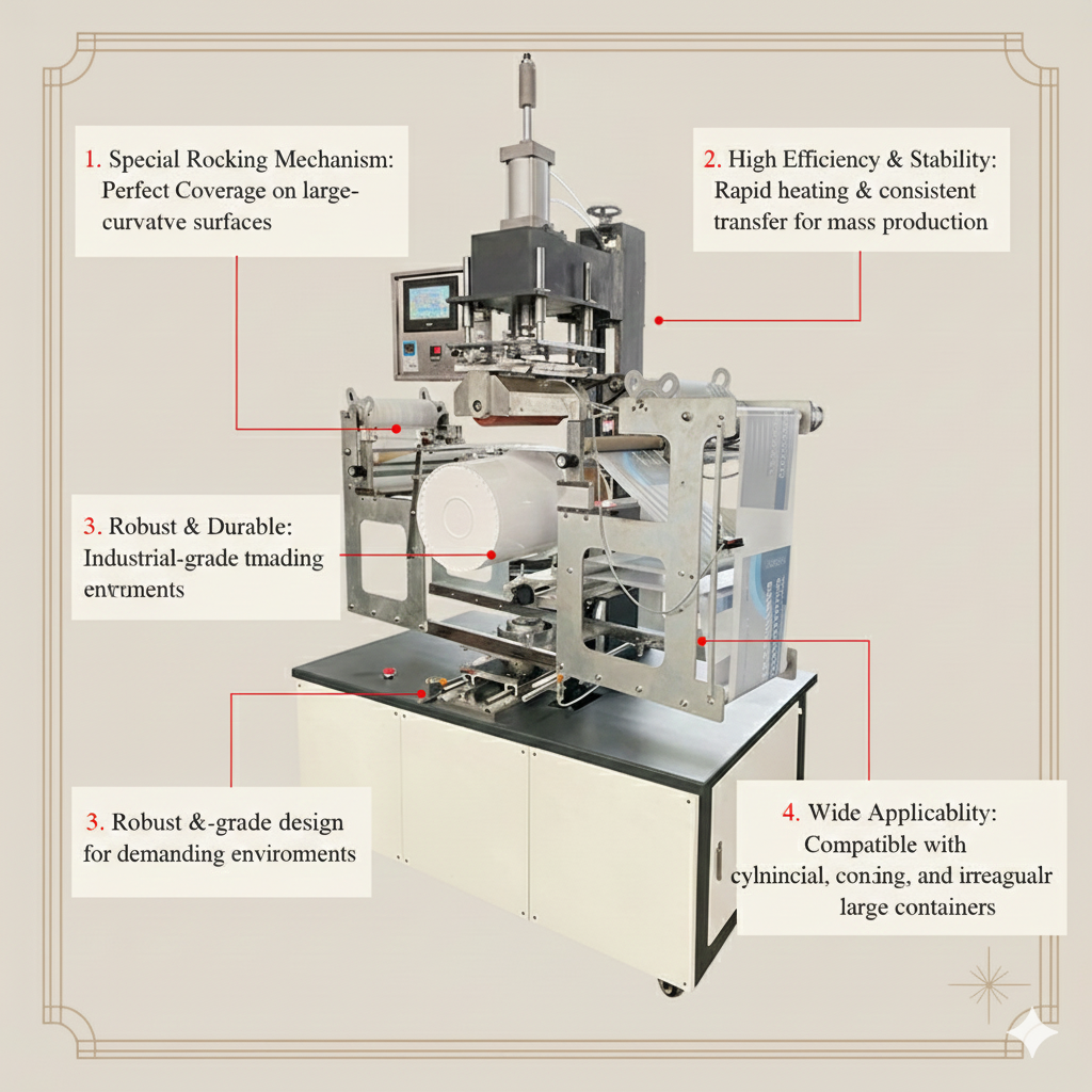 SHT-B-300 rocking heat transfer printing machine for paint bucket, CE bucket heat transfer machine