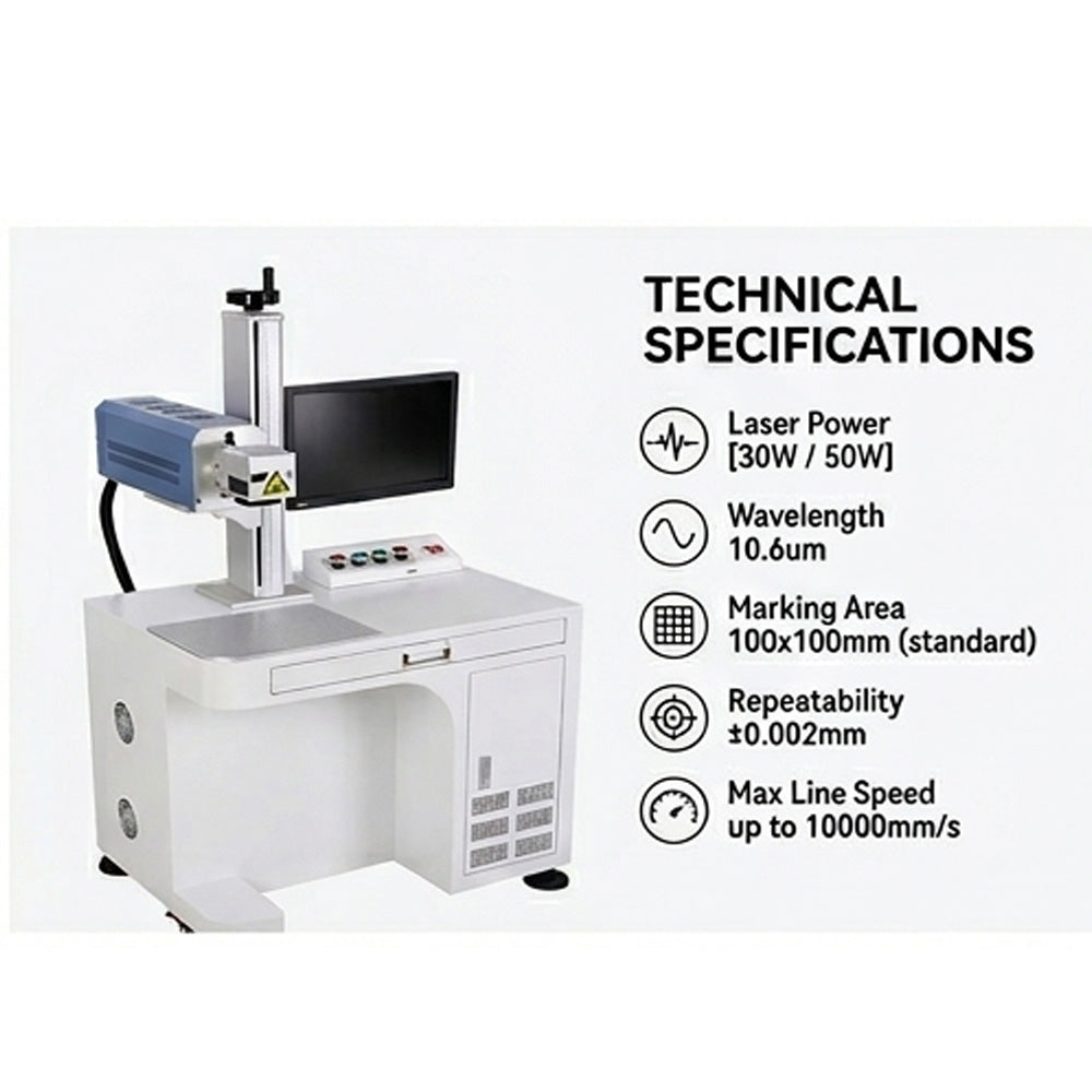 CO2 Laser marking machine 30W/50W, Laser printer marking machine