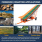 Firewood Conveyor with B&S Engine 6.5HP 208cc Gasoline Powered 19.7" Width PVC Belt Wood Conveyor