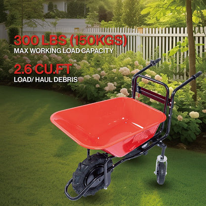 Electric wheelbarrow Electric 24v 500w Brushless Motor System, 78L garden cart