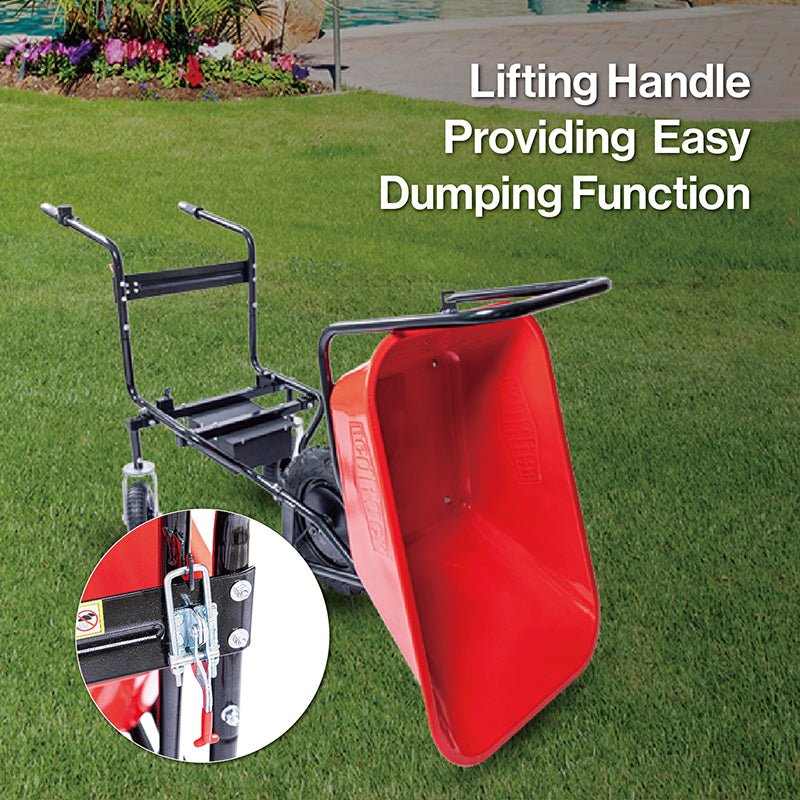 Electric wheelbarrow Electric 24v 500w Brushless Motor System, 78L garden cart